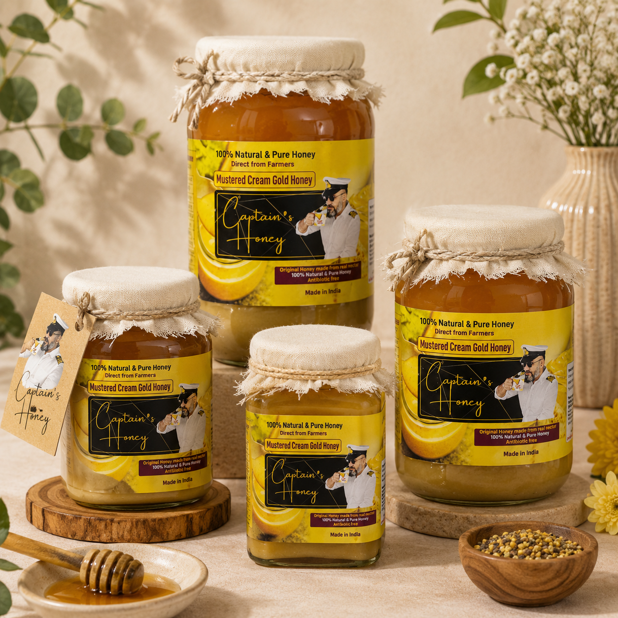Mustered Cream Gold Honey